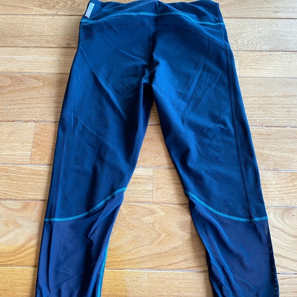 Zella Crop Legging Medium Navy Turquoise - Picture 3 of 4